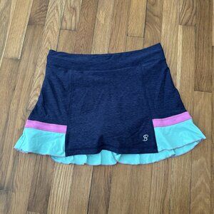 Sofibella Women's 13" Skort Triple Ruffle Tennis Golf Size M